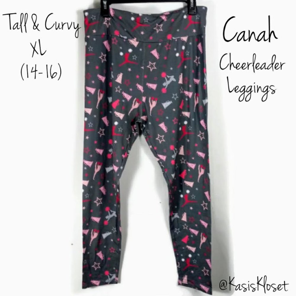 Canah NEW Cheerleader Leggings Size XL (14-16) Gra